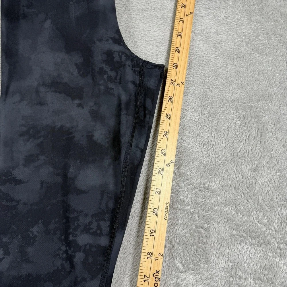 Alo Yoga High Waist Vapor Leggings Womens XS Black Tie Dye Ankle Pants Gym